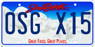 SD license plate 0SGX15
