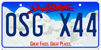 SD license plate 0SGX44