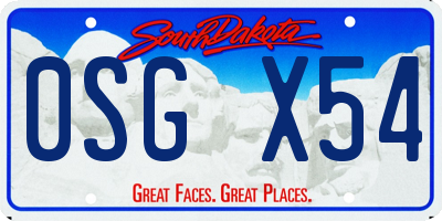 SD license plate 0SGX54