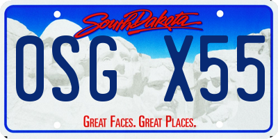 SD license plate 0SGX55