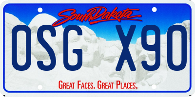 SD license plate 0SGX90