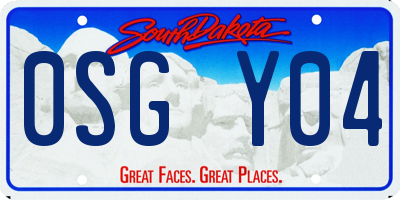 SD license plate 0SGY04