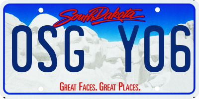 SD license plate 0SGY06