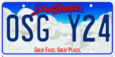 SD license plate 0SGY24