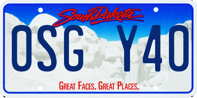 SD license plate 0SGY40