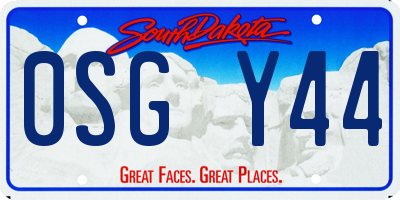 SD license plate 0SGY44