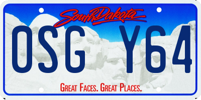 SD license plate 0SGY64