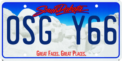 SD license plate 0SGY66