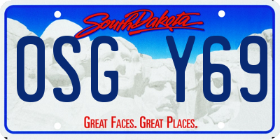 SD license plate 0SGY69