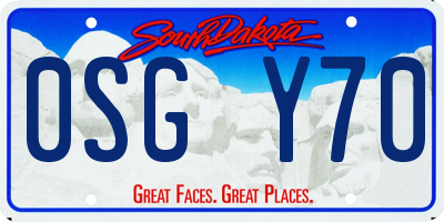 SD license plate 0SGY70