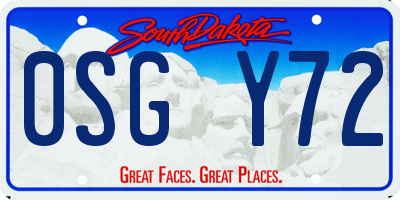 SD license plate 0SGY72