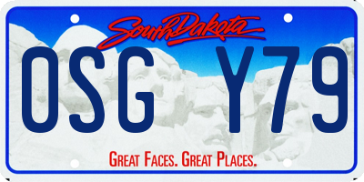 SD license plate 0SGY79