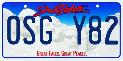 SD license plate 0SGY82
