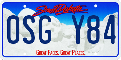 SD license plate 0SGY84