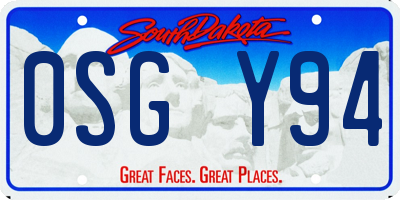 SD license plate 0SGY94