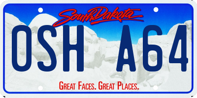 SD license plate 0SHA64