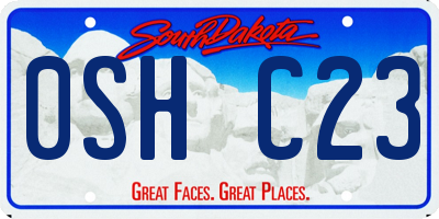 SD license plate 0SHC23