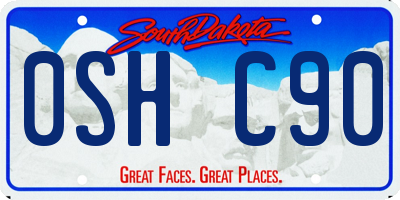 SD license plate 0SHC90