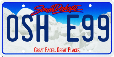 SD license plate 0SHE99