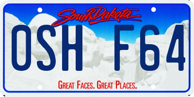 SD license plate 0SHF64