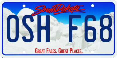 SD license plate 0SHF68