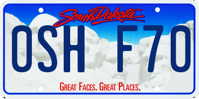 SD license plate 0SHF70