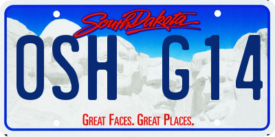 SD license plate 0SHG14