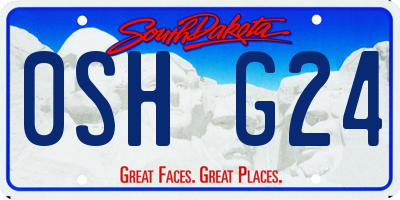 SD license plate 0SHG24