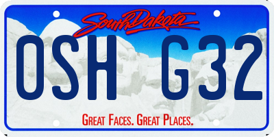 SD license plate 0SHG32
