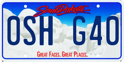 SD license plate 0SHG40