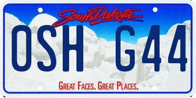 SD license plate 0SHG44
