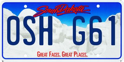SD license plate 0SHG61