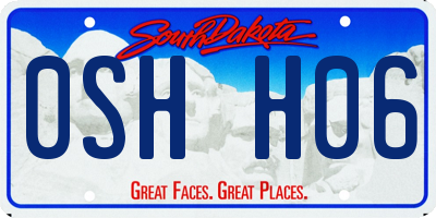 SD license plate 0SHH06