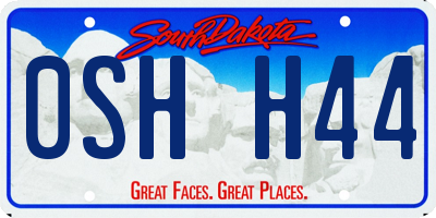 SD license plate 0SHH44