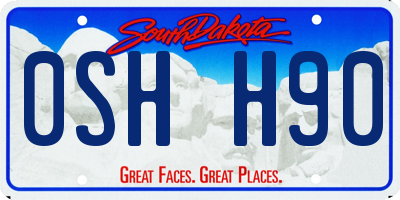 SD license plate 0SHH90