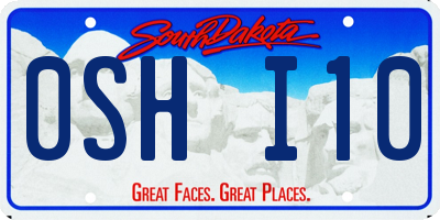 SD license plate 0SHI10