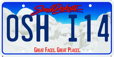 SD license plate 0SHI14