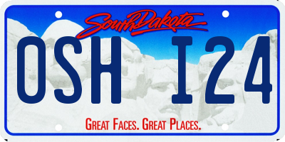 SD license plate 0SHI24