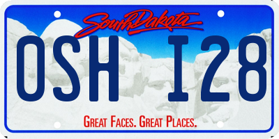 SD license plate 0SHI28
