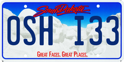 SD license plate 0SHI33