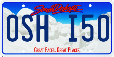 SD license plate 0SHI50