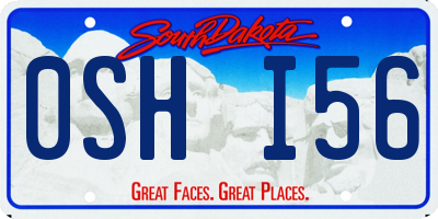 SD license plate 0SHI56