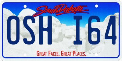 SD license plate 0SHI64