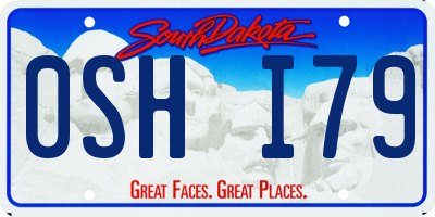 SD license plate 0SHI79