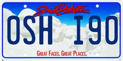 SD license plate 0SHI90