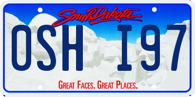 SD license plate 0SHI97