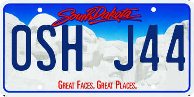 SD license plate 0SHJ44