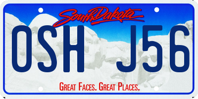 SD license plate 0SHJ56