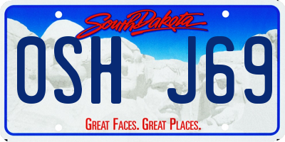 SD license plate 0SHJ69