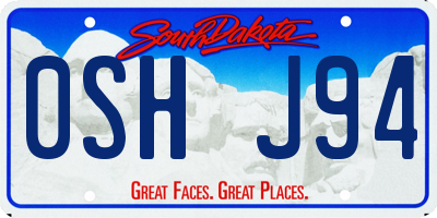 SD license plate 0SHJ94